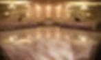 Whtie Dance Floor with Circular Monogram