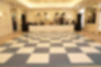 Blue and White Checkered Dance Floor