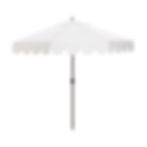 White Scalloped Umbrella