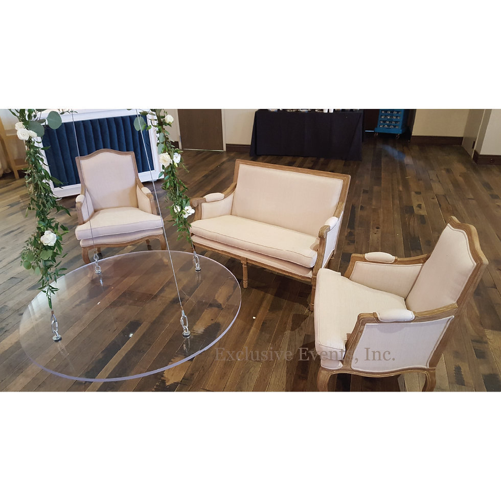 Thumbnail: French Wood Loveseat