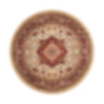 Red & Ivory Circle Rug