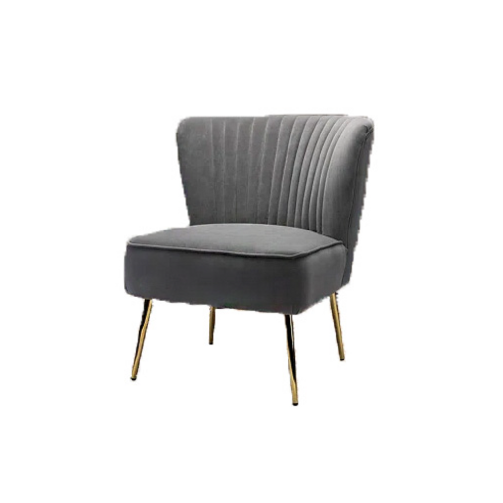 Gray Velvet Accent Chair