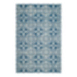 Blue and White Braided Pattern Rug