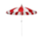 Red and White Striped Umbrella