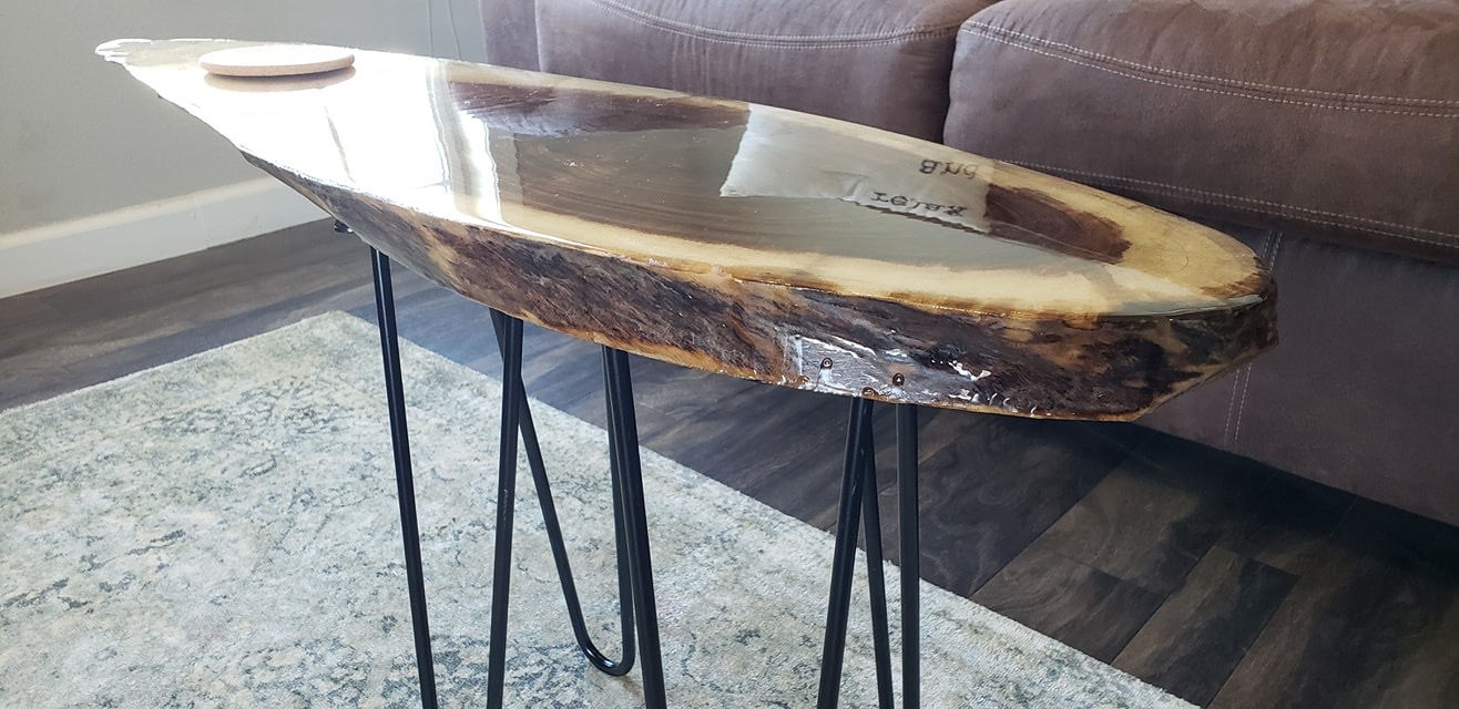 Custom Walnut Skinny End Table