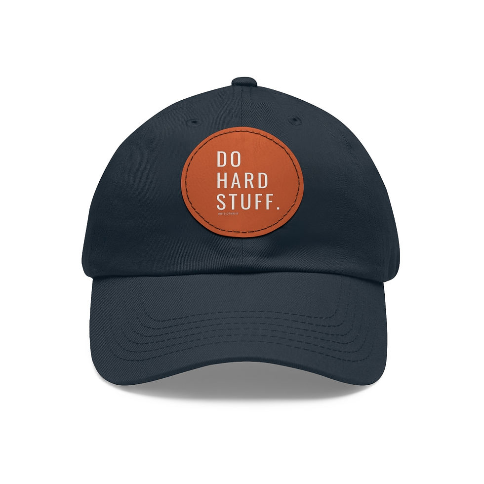 Thumbnail: Do Hard Stuff Hat with Leather Patch (Round) ***Various Colors Available***
