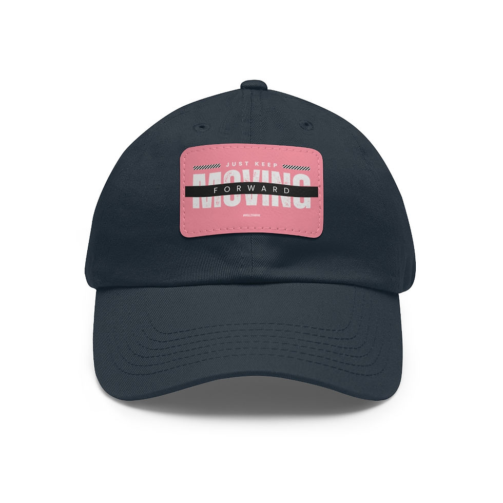 Thumbnail: Just Keep Moving Forward Hat with Leather Patch (Rectangle) ***Various Colors***