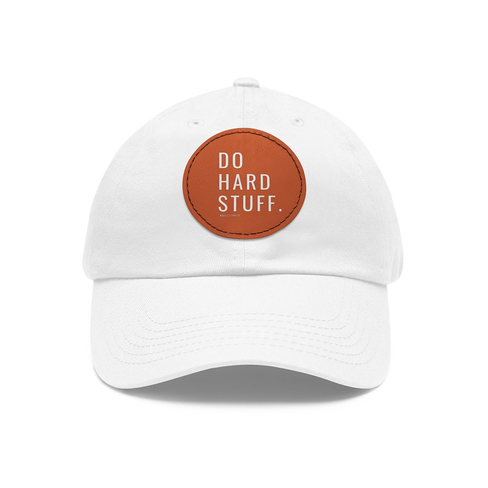 Thumbnail: Do Hard Stuff Hat with Leather Patch (Round) ***Various Colors Available***