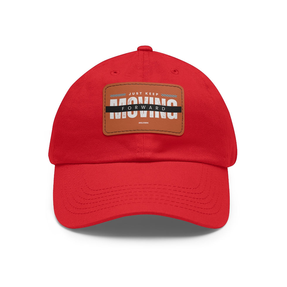 Thumbnail: Just Keep Moving Forward Hat with Leather Patch (Rectangle) ***Various Colors***