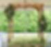 arbor with small floral installations