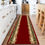 Thumbnail: Luxurious Red European Style Runner Mat - 0.8cm Thick, Machine Washable Polyeste