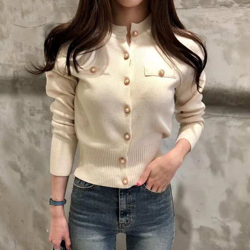 Thumbnail: 2025 Autumn Long Sleeve Fashion Women Cardigans Sweater Knitted Coat Short Casua