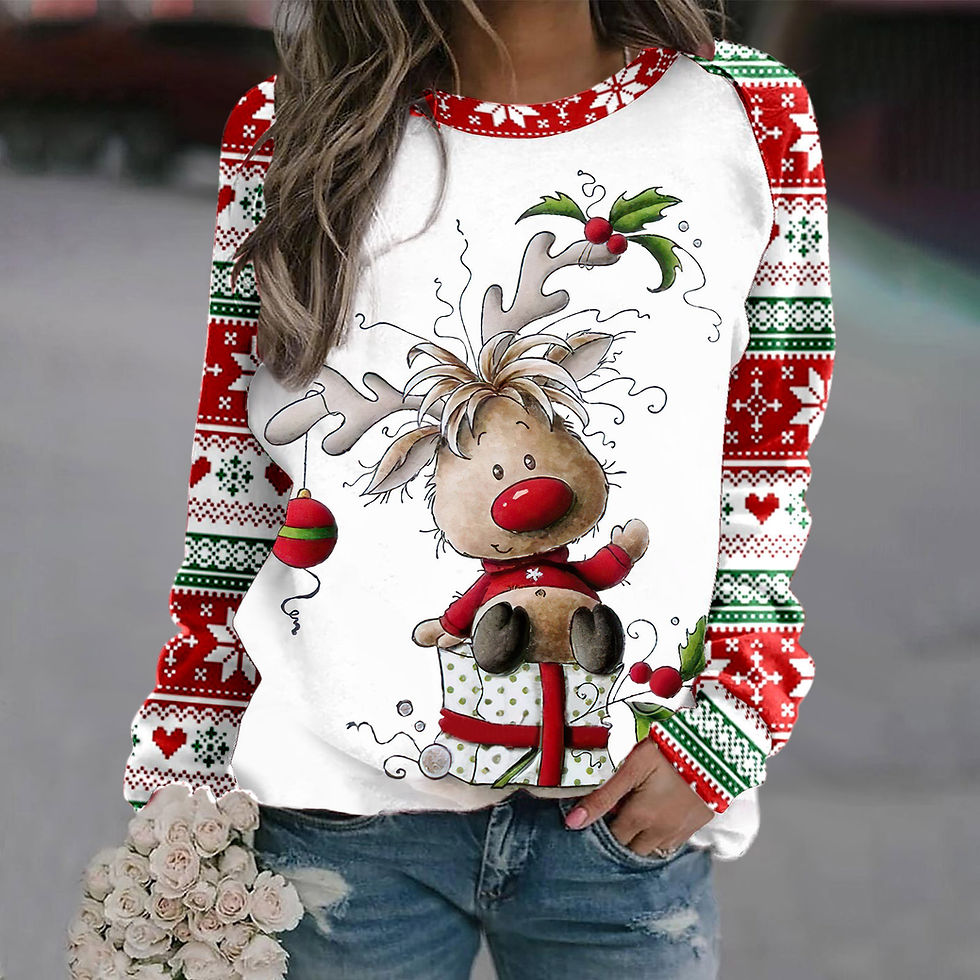 Thumbnail: Unisex Round Neck  Christmas Sweater