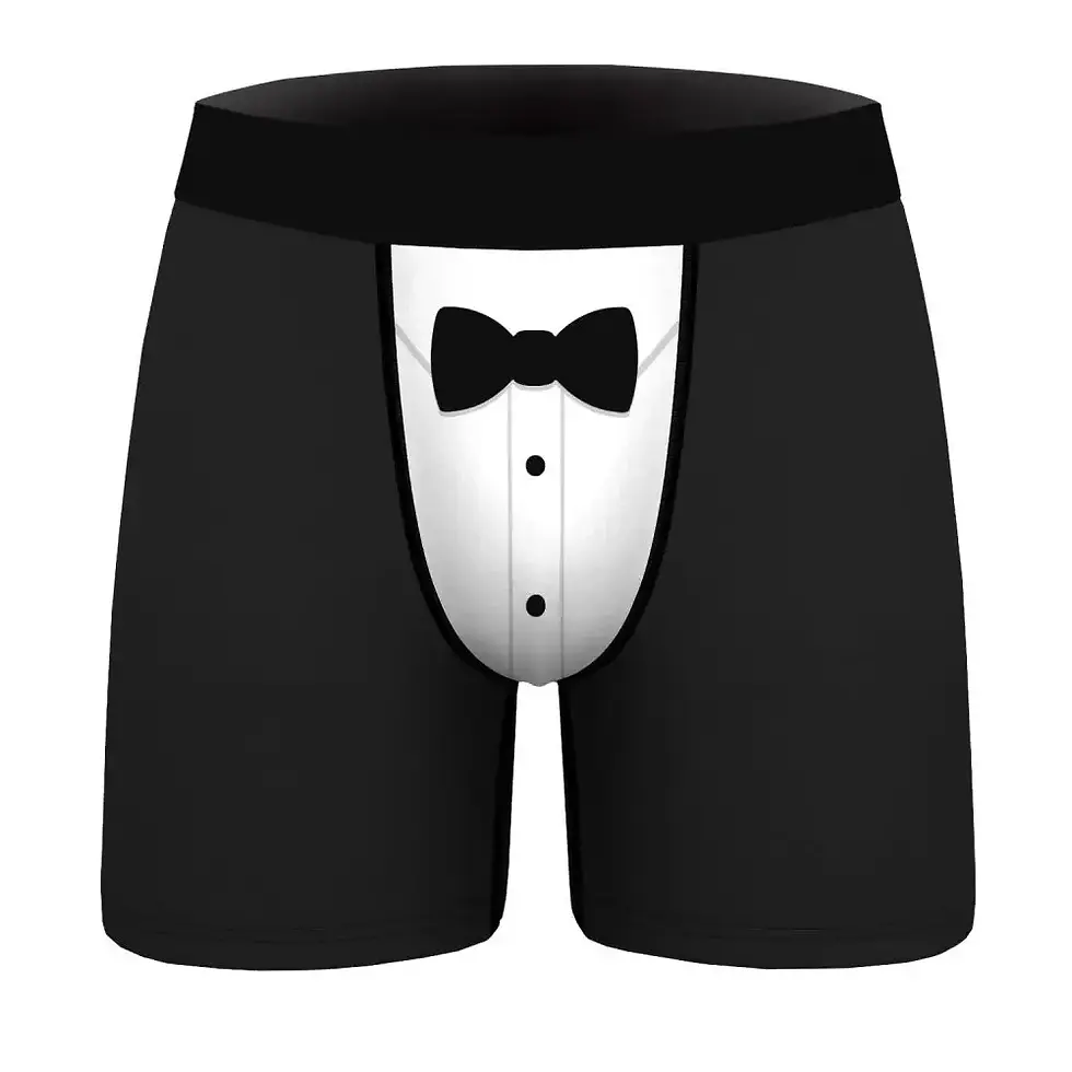Thumbnail: Men's Christmas Boxers Briefs 3D Funny Printed Humorous Boxer Shorts Soft Stretc
