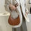 Thumbnail: Retro Solid Color Shoulder Bag PU Leather