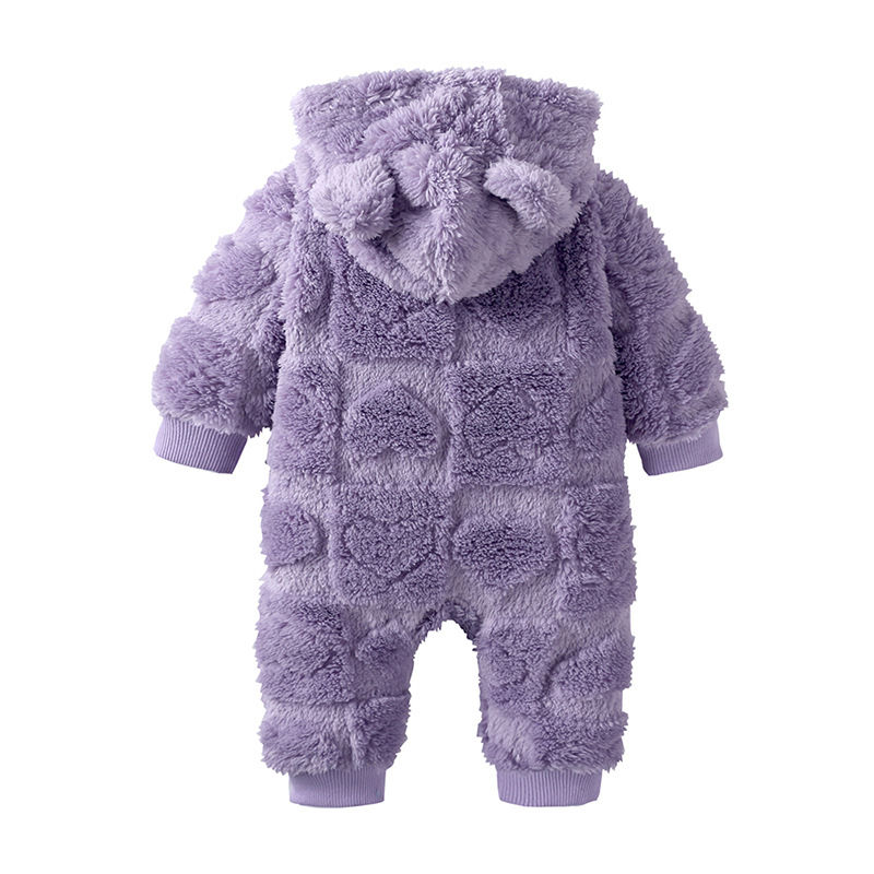 Thumbnail: 0-18 Months Newborn Baby Romper Winter Thicken Flannel Warm Clothes Infant Boy G