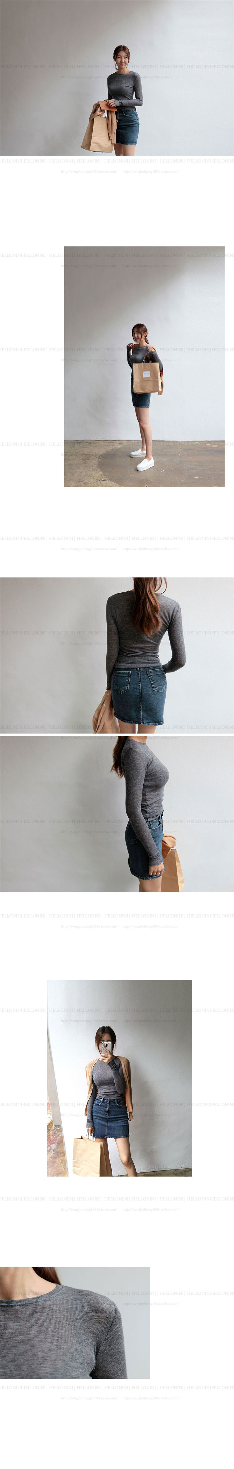 Thumbnail: High Quality Plain T Shirt Women  Elastic Basic T-shirts Female Casual Tops Long