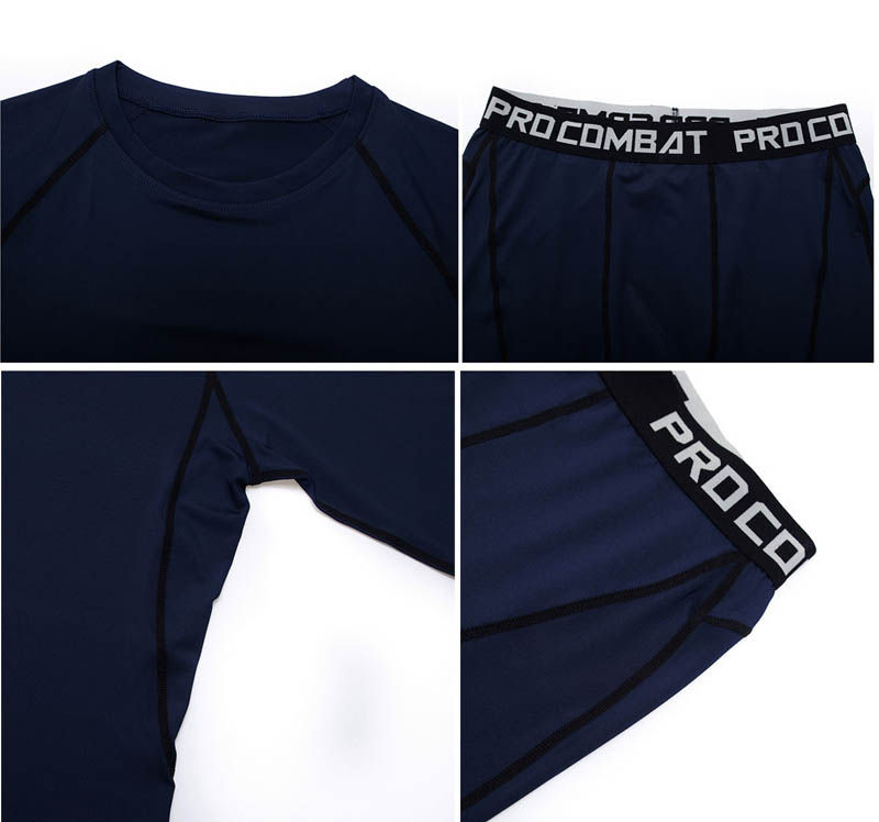 Thumbnail: Gym Tight Training Clothing Workout Jogging Sports Set Fitness Men's Compression