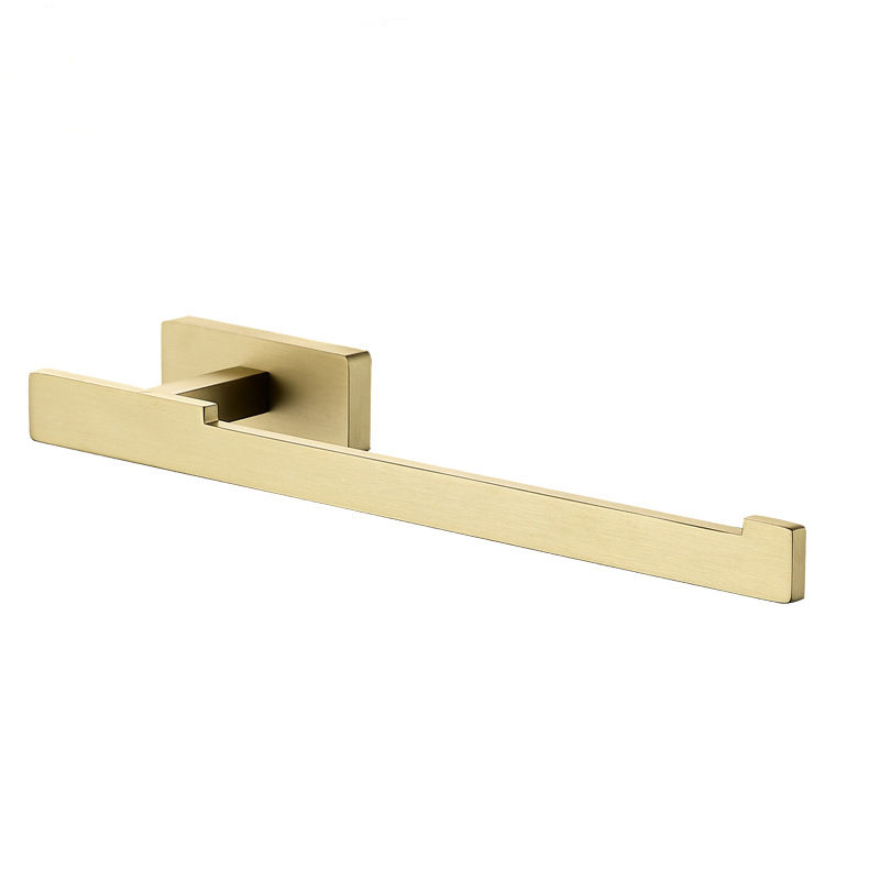 Thumbnail: Brushed Gold Bathroom Accessories Set Brass Wall Mount Bathroom Towel Rack Set