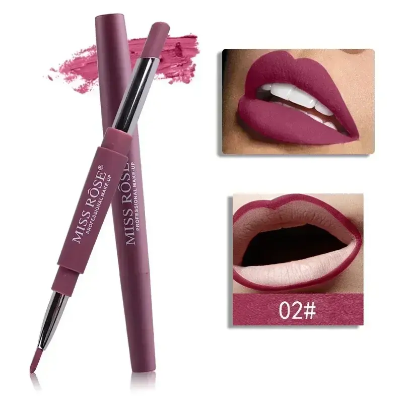Thumbnail: Double-ended Lipstick Multi-function Pen Lip Liner Color Lasting  Cosmetics 1 Pc