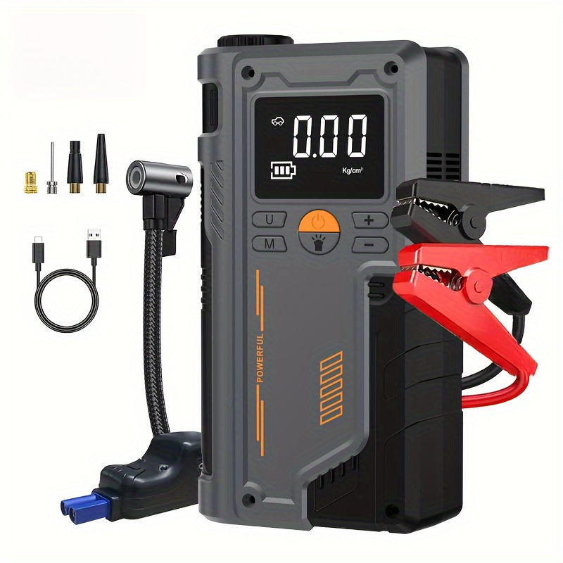 8000mAh Heavy-Duty Jump Starter Pack - 5-in-1 Multifunctional Charger with 150PS