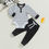 Thumbnail: Newborn Baby Boys Girl Fall Winter Clothes Ribbed Knitted Long Sleeve Romper Sol