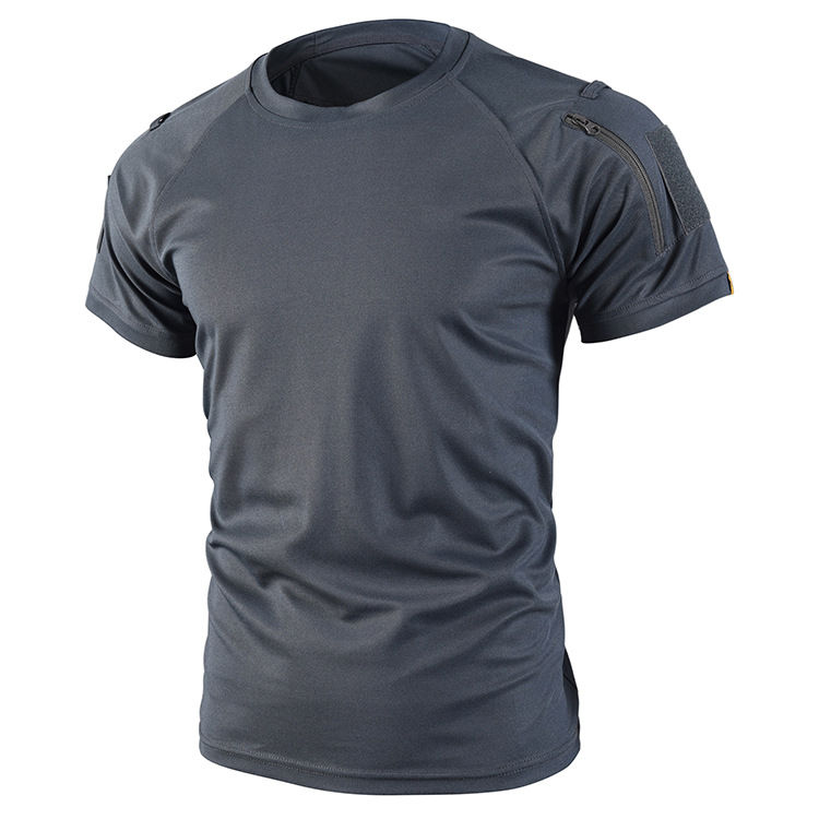 Thumbnail: Tactical Short Sleeve T-Shirt Army Military Men's Athletic Tops Workout Gym Trai