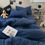 Thumbnail: 1pc Blue Duvet Cover 150x200 이불커버세트 Washed Cotton Quilt Cover Queen 
