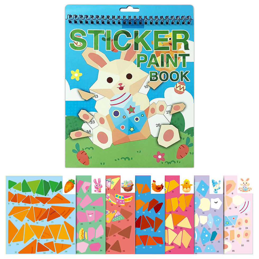 Thumbnail: 1PCS Sticker Book Crafts for Kids Ages 4-8, Sticker by Number for brain games,Gi