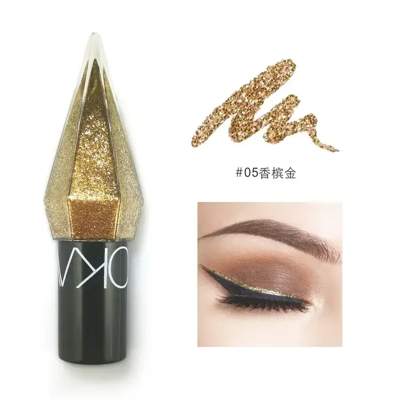 Thumbnail: Diamond Shiny Eye Liners Eyeshadow Waterproof Silver Rose Gold Color Glitter Seq