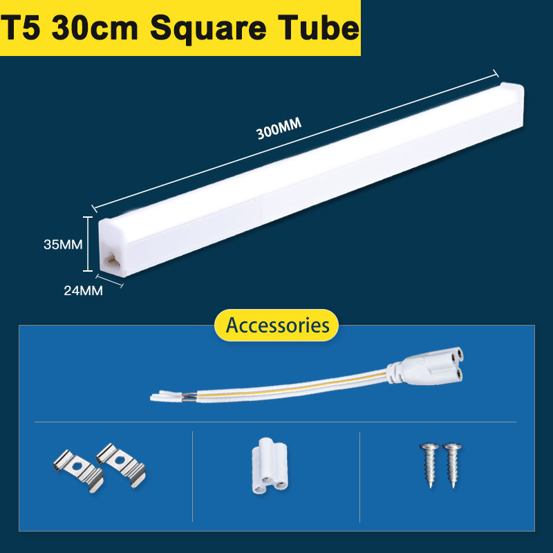 Thumbnail: T5 T8 Led Tube Light Bar 90/120cm Kitchen Under Cabinet Lamp Connected Closet La