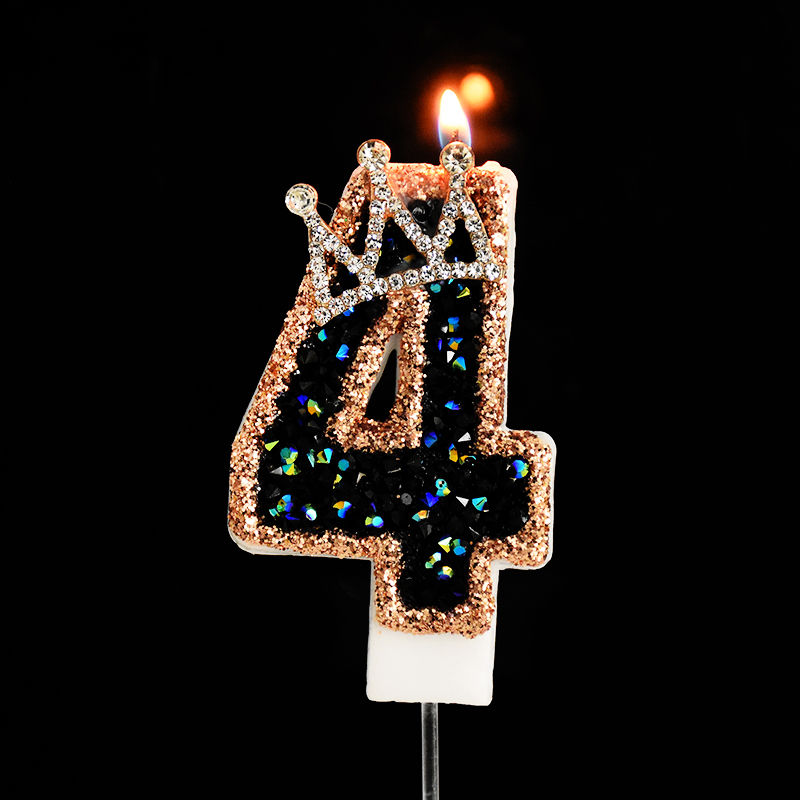 Thumbnail: Diamond Black Birthday Number Candles