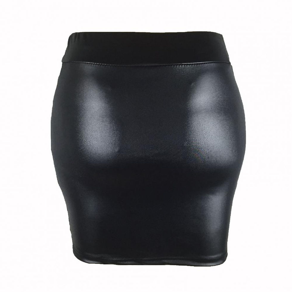Thumbnail: Leather Matte Slim Mini Sexy Fashion PU Hot Short High Waist Skirt Korean Nightc