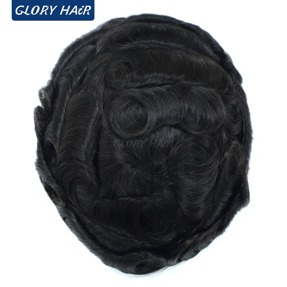 Thumbnail: Men's Capillary Prosthesis Durable Human Hair Wig