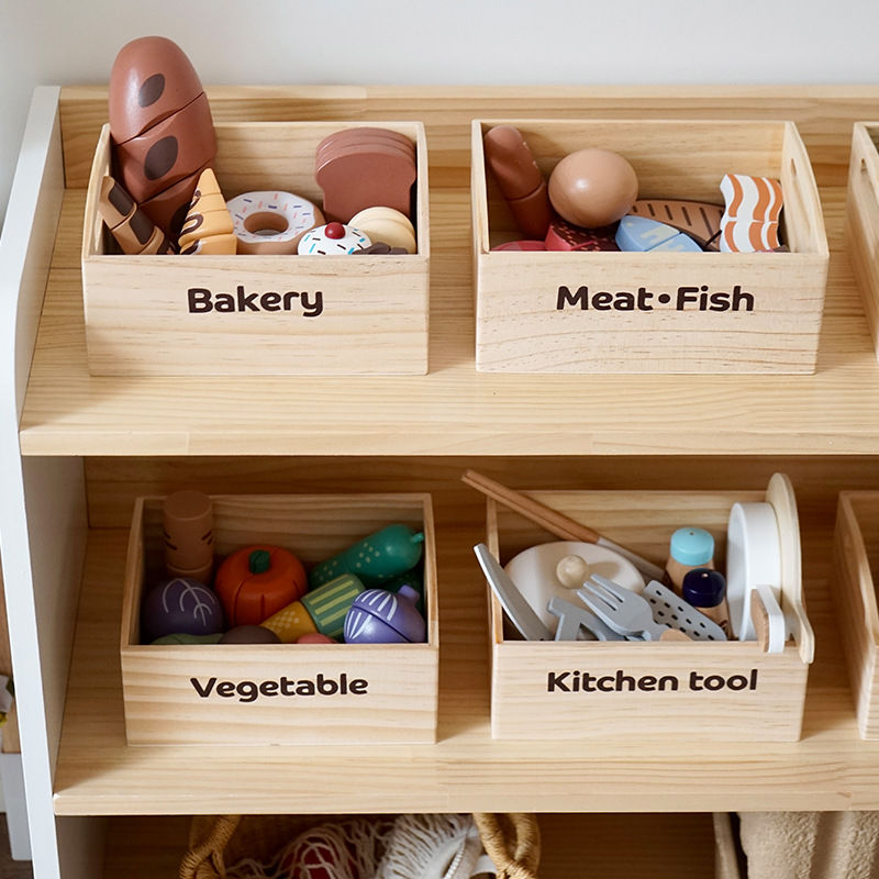 Thumbnail: Export Nordic children's simulation food solid wood toys kitchen kitchenware mag