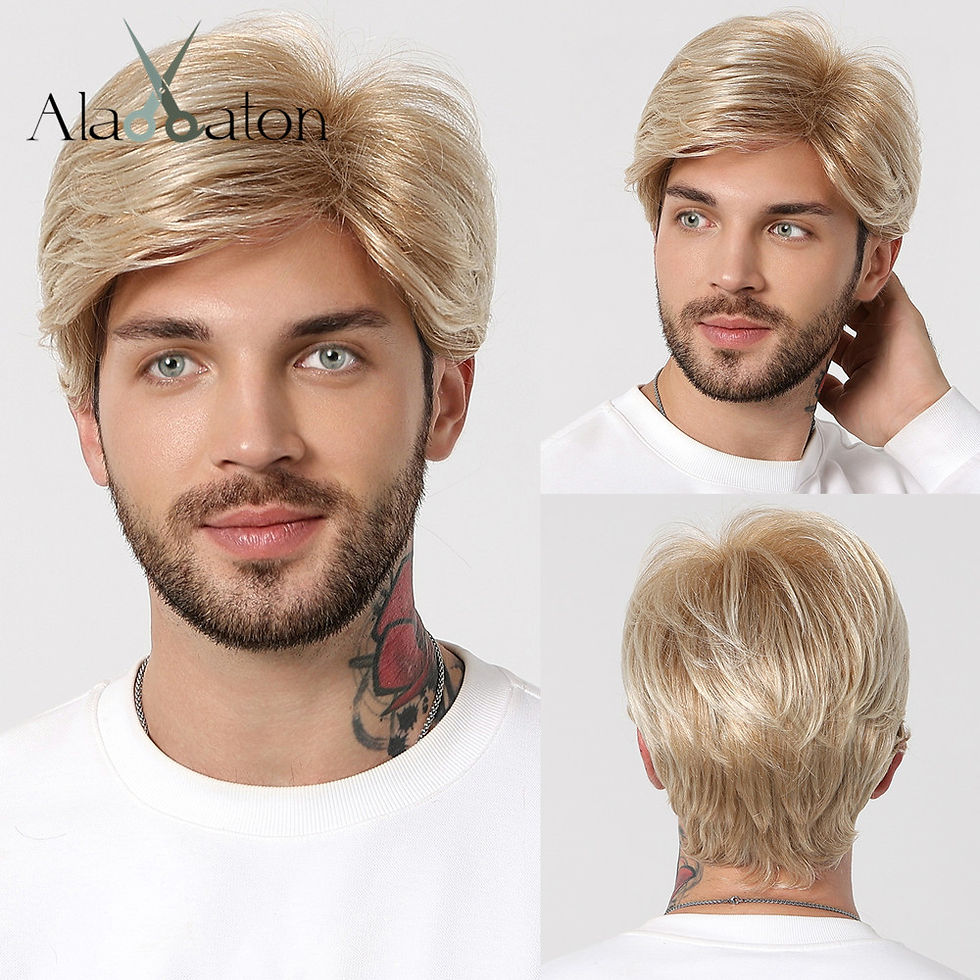 Thumbnail: ALAN EATON Dark Brown Short Wig for Men