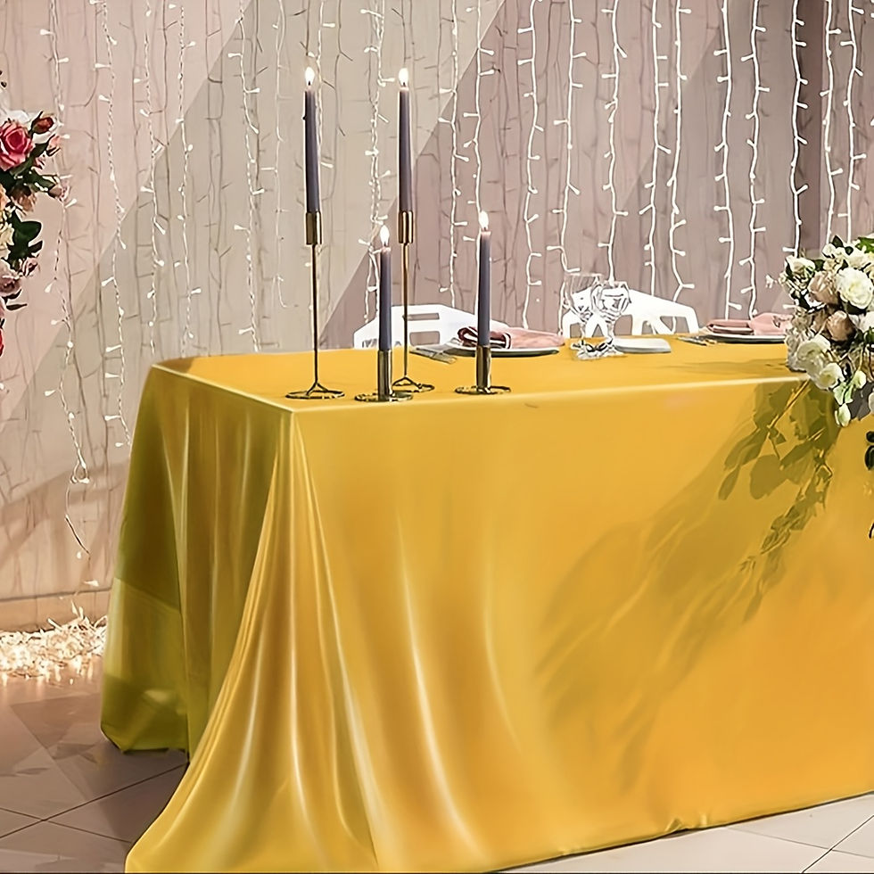 Thumbnail: 1pc Tablecloth Wedding Rectangular Tablecloth Satin Tablecloth Shiny Tablecloth 