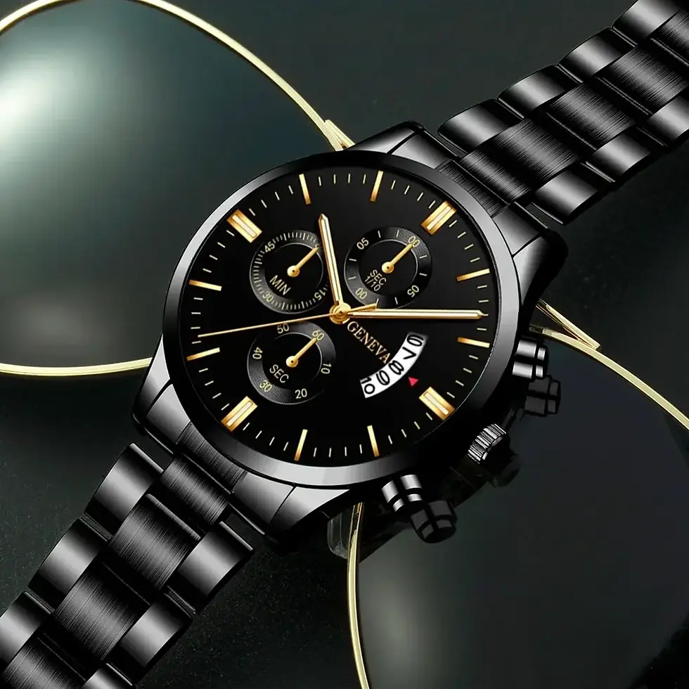 Thumbnail: Black Stainless Steel Fashion Watch