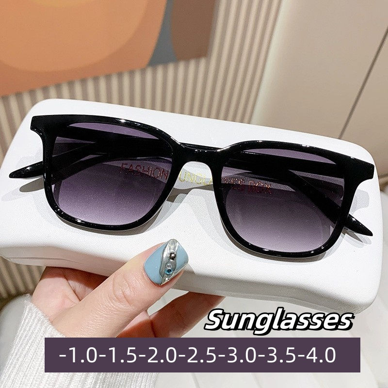Anti Blue Light Near Sight Eyewear Large Frame Sunglasses for Men's UV Resistant