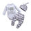 Thumbnail: Newborn Infant Baby Boy Long Sleeve Clothes Set Animal Printed Thin Cotton Rompe