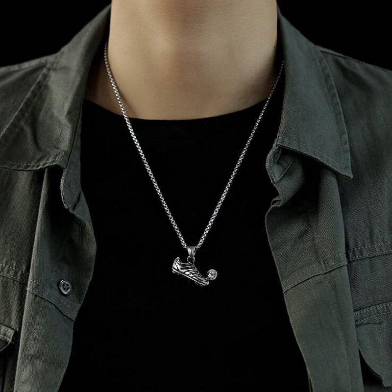 Thumbnail: Fashion Sports Shoes Kick Football Necklace