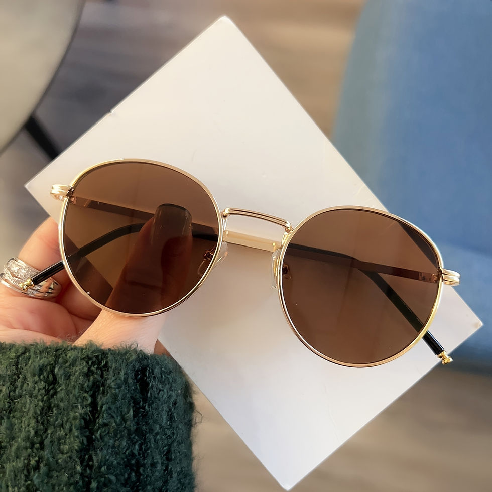 Thumbnail: Five color retro exquisite fashionable round metal frame punk Fashion Glasses, p