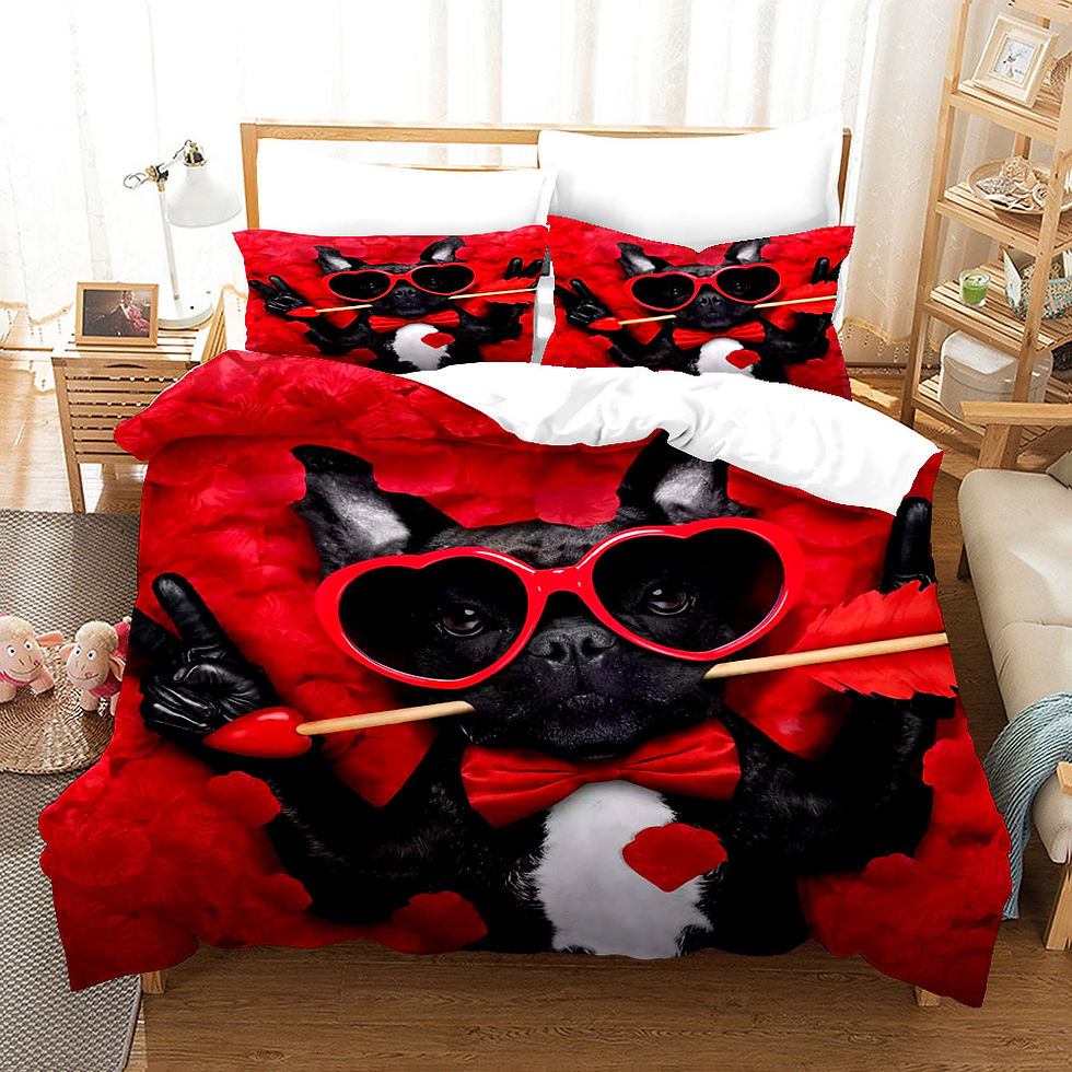 Thumbnail: 3D Animal / Cartoon Print Bed Sheet / Set for Kids