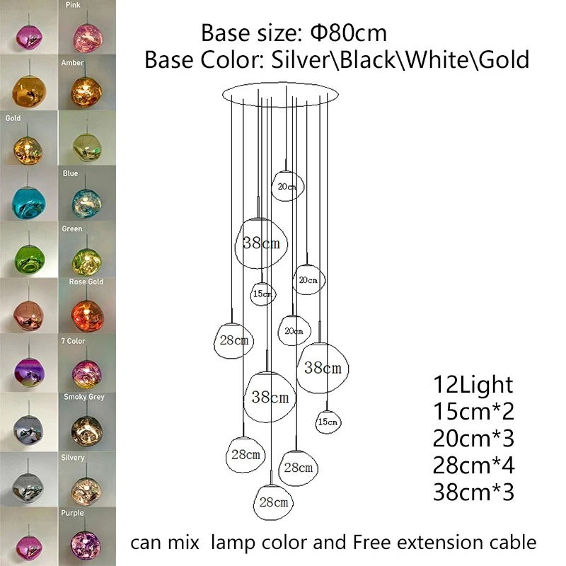 Thumbnail: Nordic Ceiling Pendant Lamp Lava LED Pendant Light Modern Light Lighting Living 