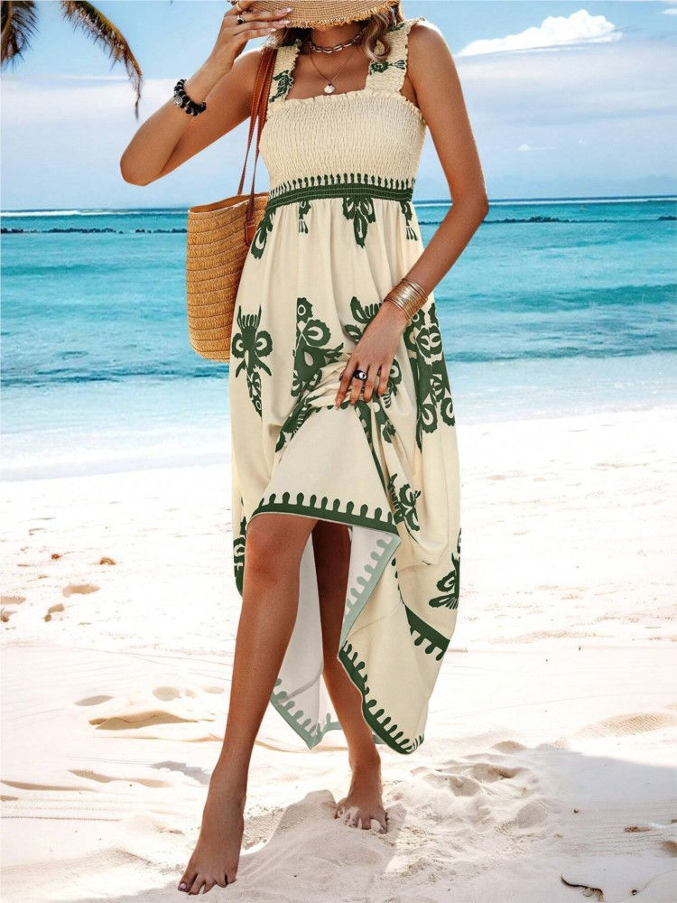 Thumbnail: 2024 Spring Summer New Women's Vacation Style Fashionable Printed Sexy Sleeveles