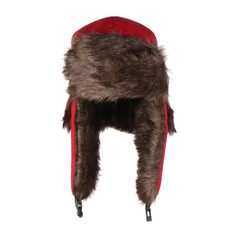 Thumbnail: Men Women Fur Earflap Winter Cap Russian Ushanka Winter Hats Ski Hat Winter Warm