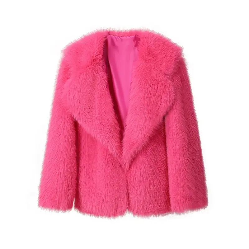 Thumbnail: Fluffy  Long Faux Fur Jacket /Coat