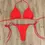 Thumbnail: Solid Tie-Side G-String Bikini, Breathtaking Bathing Suit with Feminine Bandage 