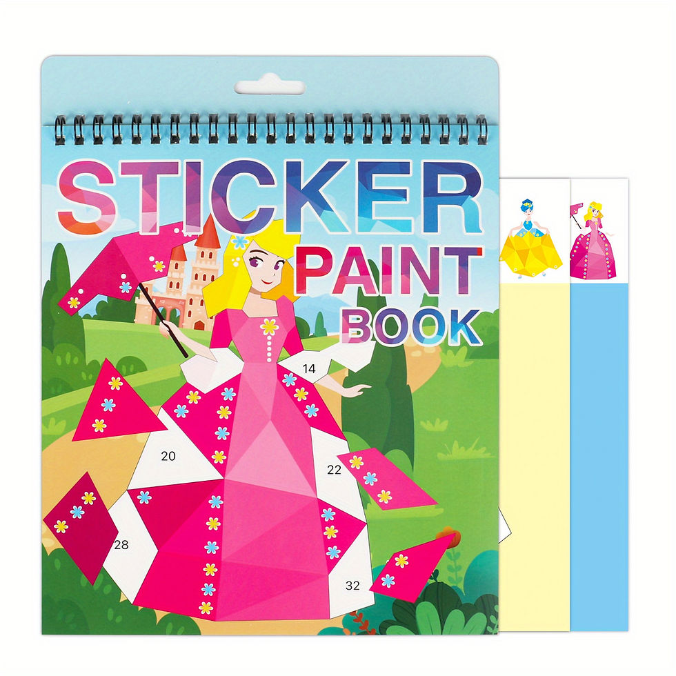Thumbnail: 1PCS Sticker Book Crafts for Kids Ages 4-8, Sticker by Number for brain games,Gi