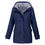 Thumbnail: Solid Rain Jacket Plus Size  Waterproof Windproof Hooded Raincoat